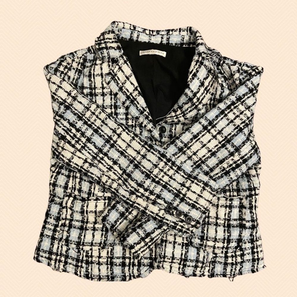 Lavender Start Fringe Blazer